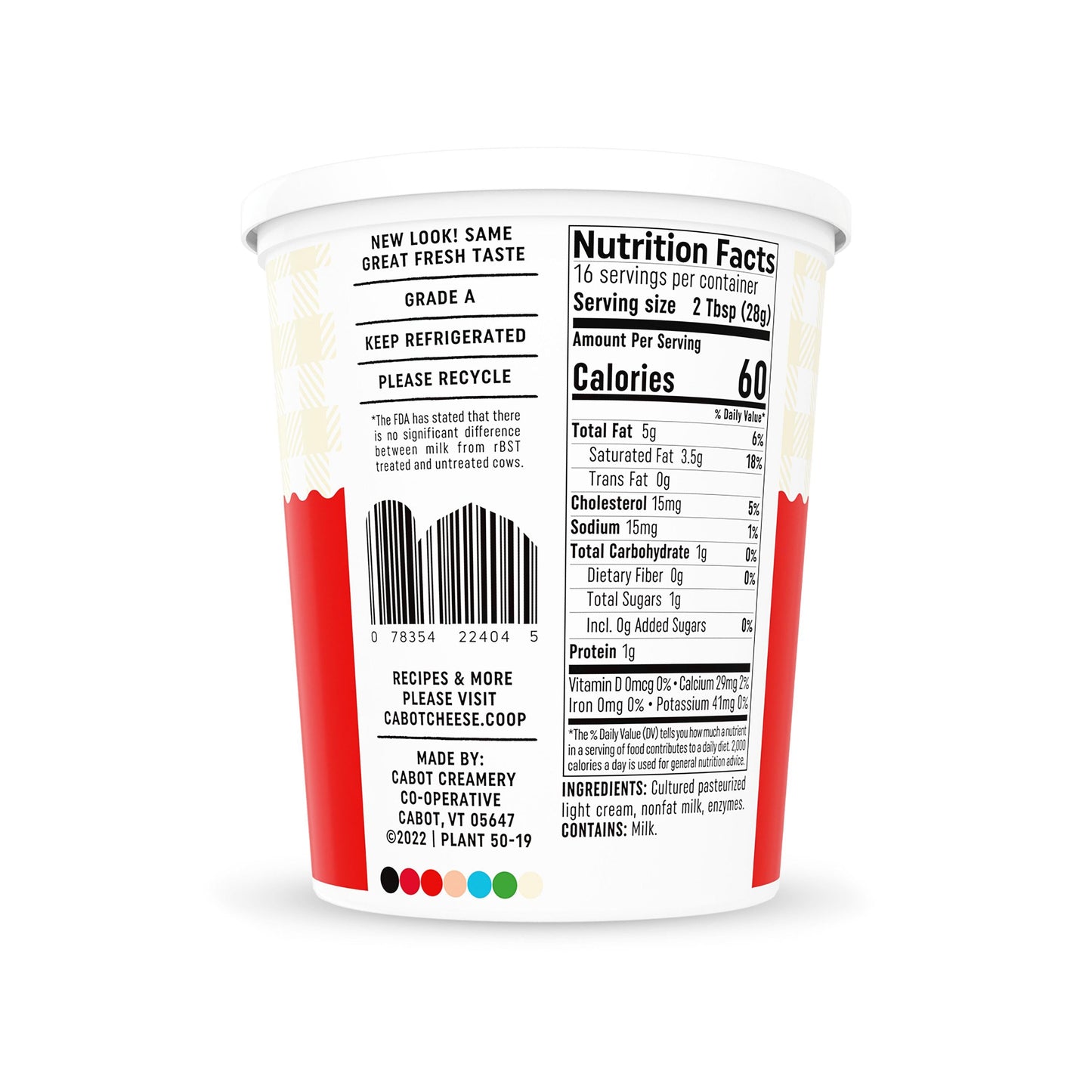 Wholesale Cabot Regular Sour Cream- Bulk