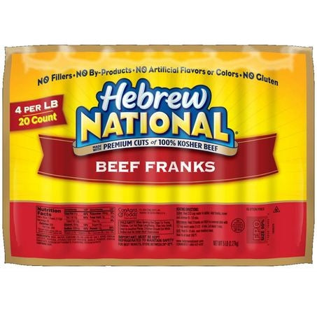 Wholesale Hebrew Nationa Case Kosher Hot Dog 6 Inch 4:1- Bulk