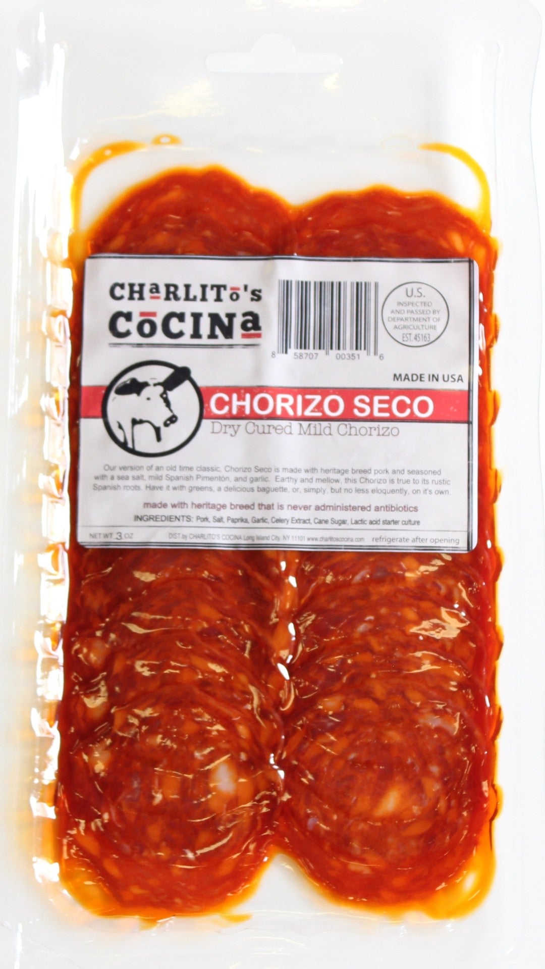 Wholesale Charlito'S Chorizo Seco Slc Dry Crd- Bulk