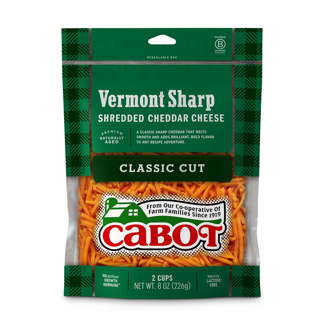 Wholesale Cabot Shredded Sharp Yellow Cheddar- Bulk