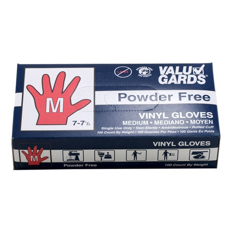 Wholesale Companions Each Gloves Vinyl Powder Free Medium- Bulk