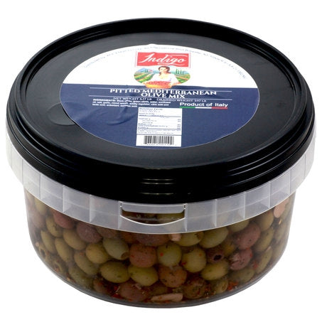 Wholesale Indigo Case Mediterranean Mix Pitted Olive- Bulk