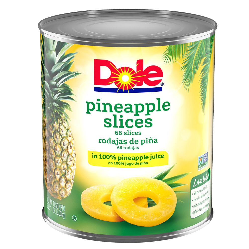 Wholesale Dole Case Sliced Pineapple In Juice- Bulk