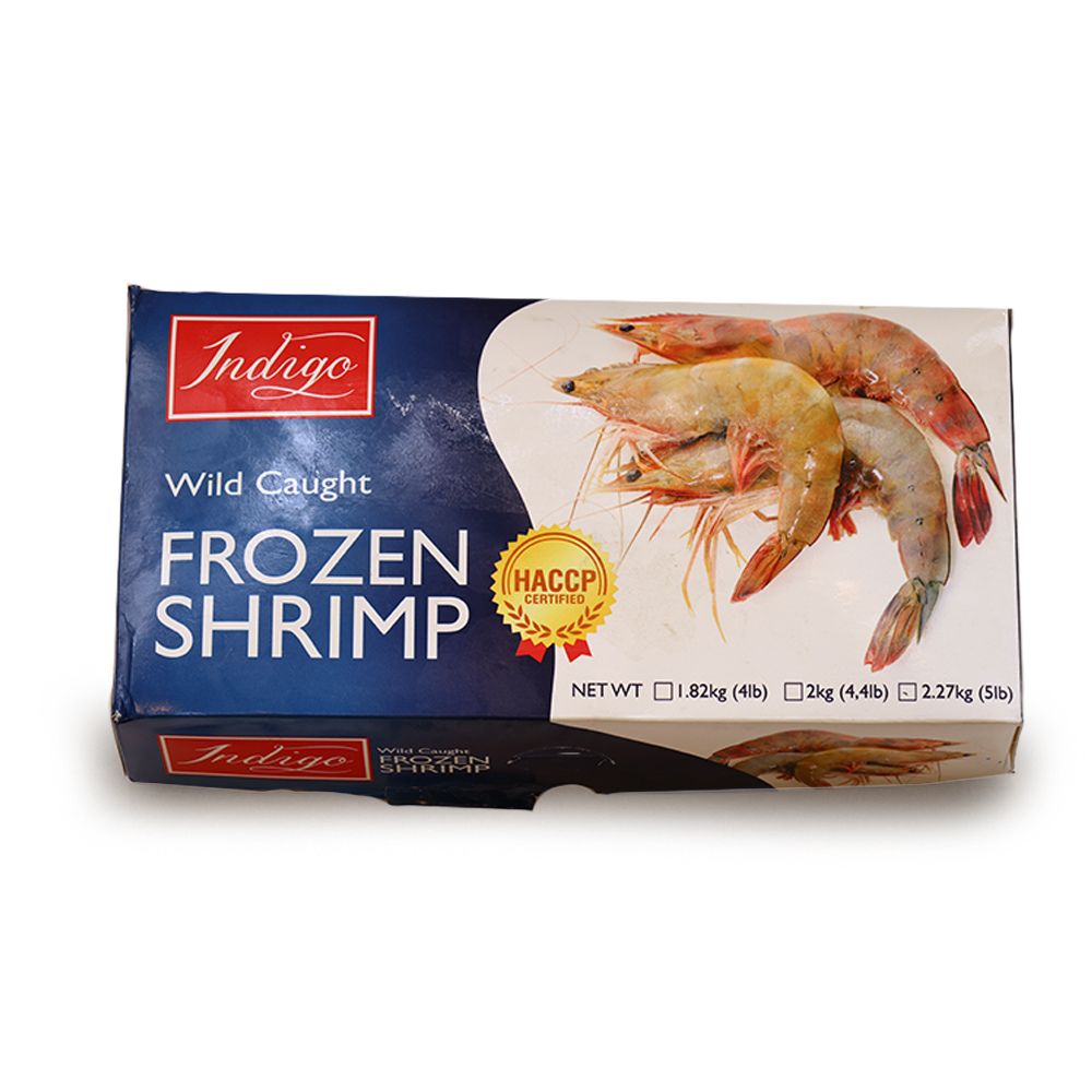 Wholesale Indigo Each White Ecuadorian Shrimp Shell On U/5 Head Off- Bulk