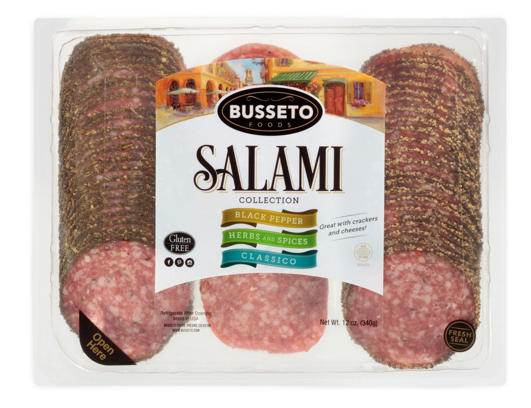 Wholesale Busseto Salami Variety Pk Sliced- Bulk