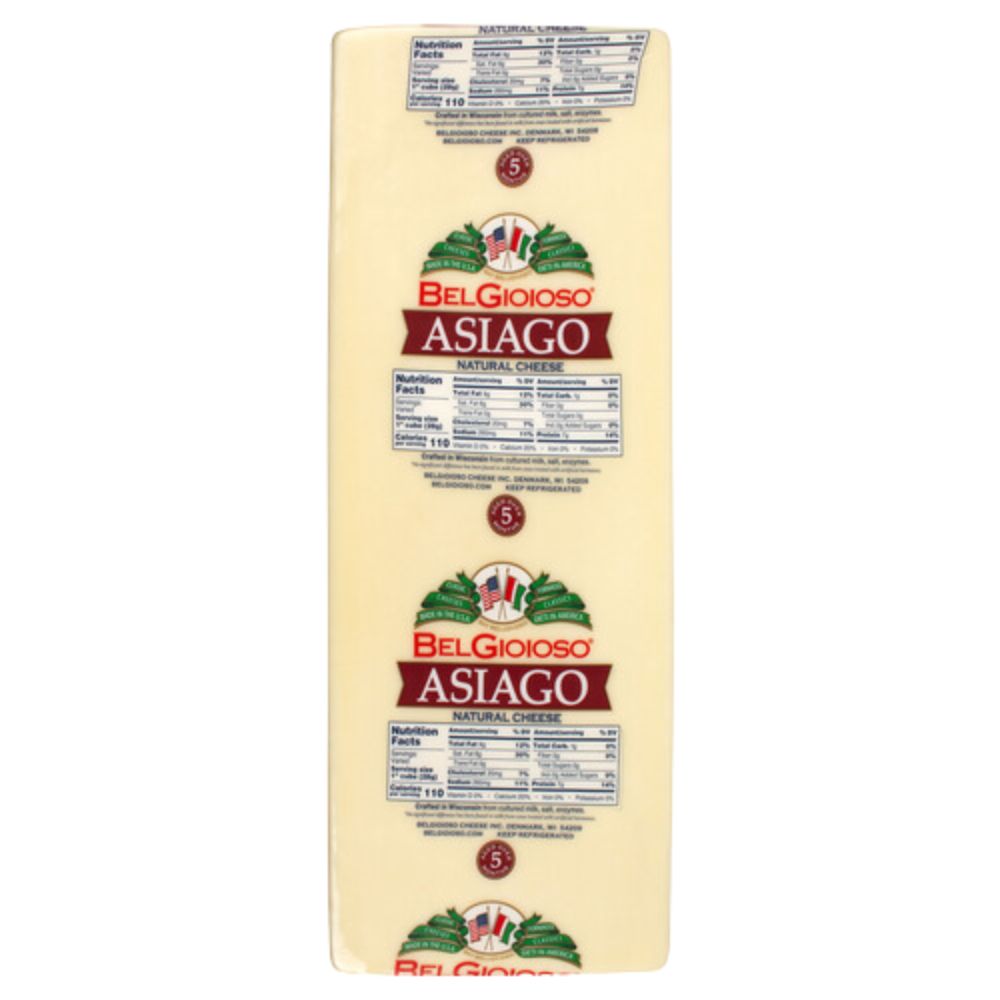 Wholesale Belgioioso Each Deli Cut Asiago Cheese- Bulk