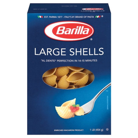 Wholesale Barilla Case Large Pasta Shells #93- Bulk