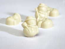 Wholesale Bulk Case Of Snowman Shaped White Chocolates W/Praline Filling- Bulk