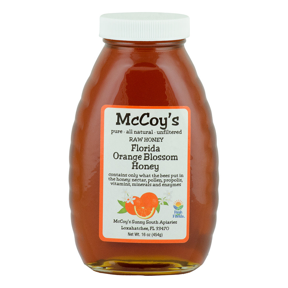 Wholesale Mccoy'S Orange Blossom Honey 1 Lb Glass Bottle *Fl Dc Only*- Bulk