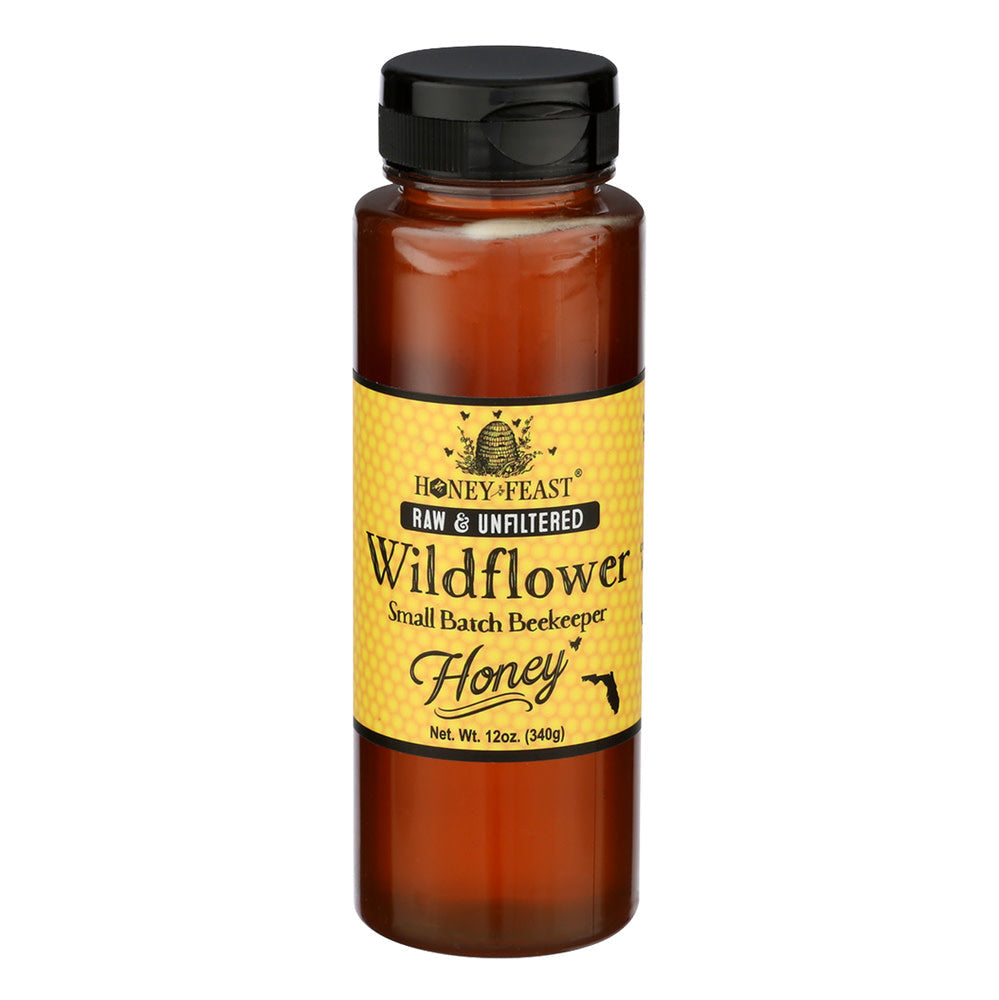 Wholesale Honey Feast Wildflower Honey 12 Oz Bottle *Fl Dc Only*- Bulk