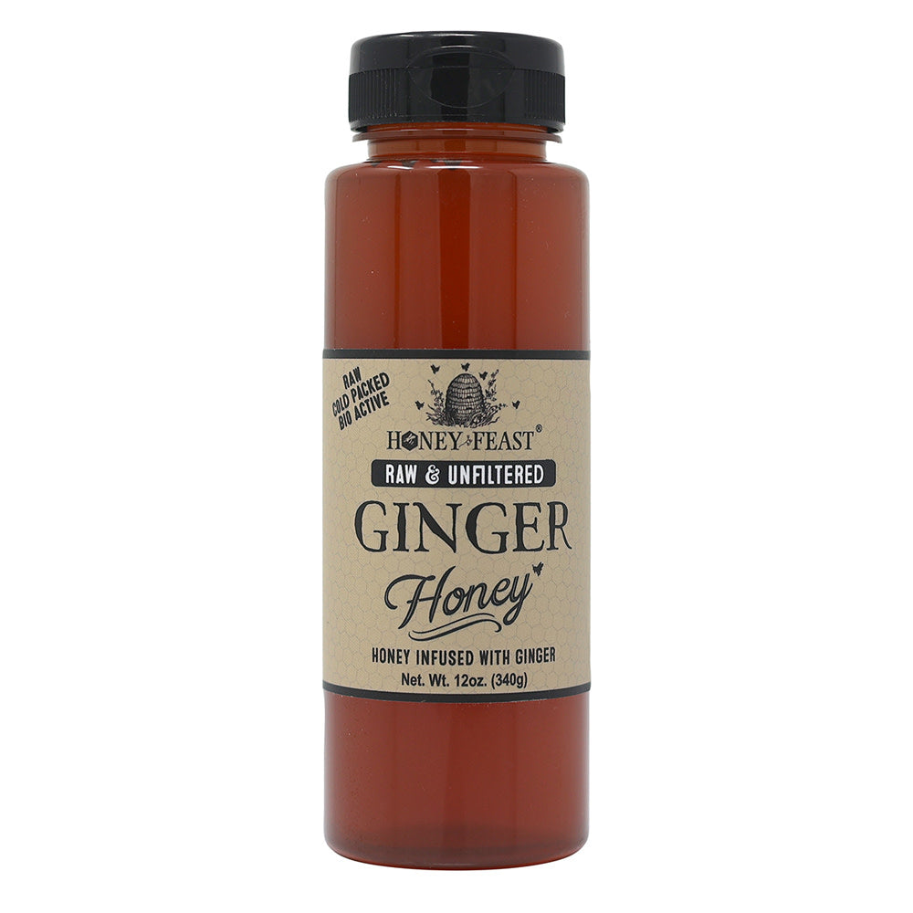 Wholesale Honey Feast Ginger Honey 12 Oz Bottle *Fl Dc Only*- Bulk
