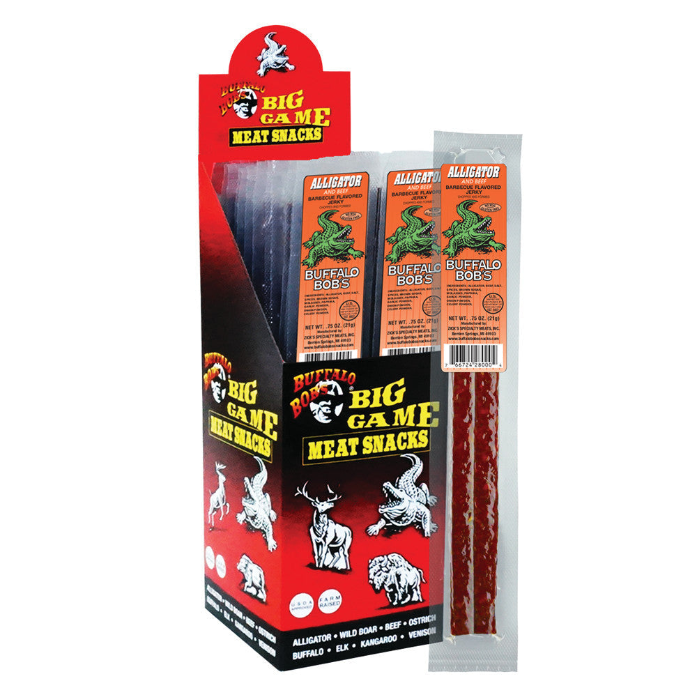 Wholesale Buffalo Bob Bbq Alligator Jerky 1 Oz Stick *Fl Dc Only- Bulk