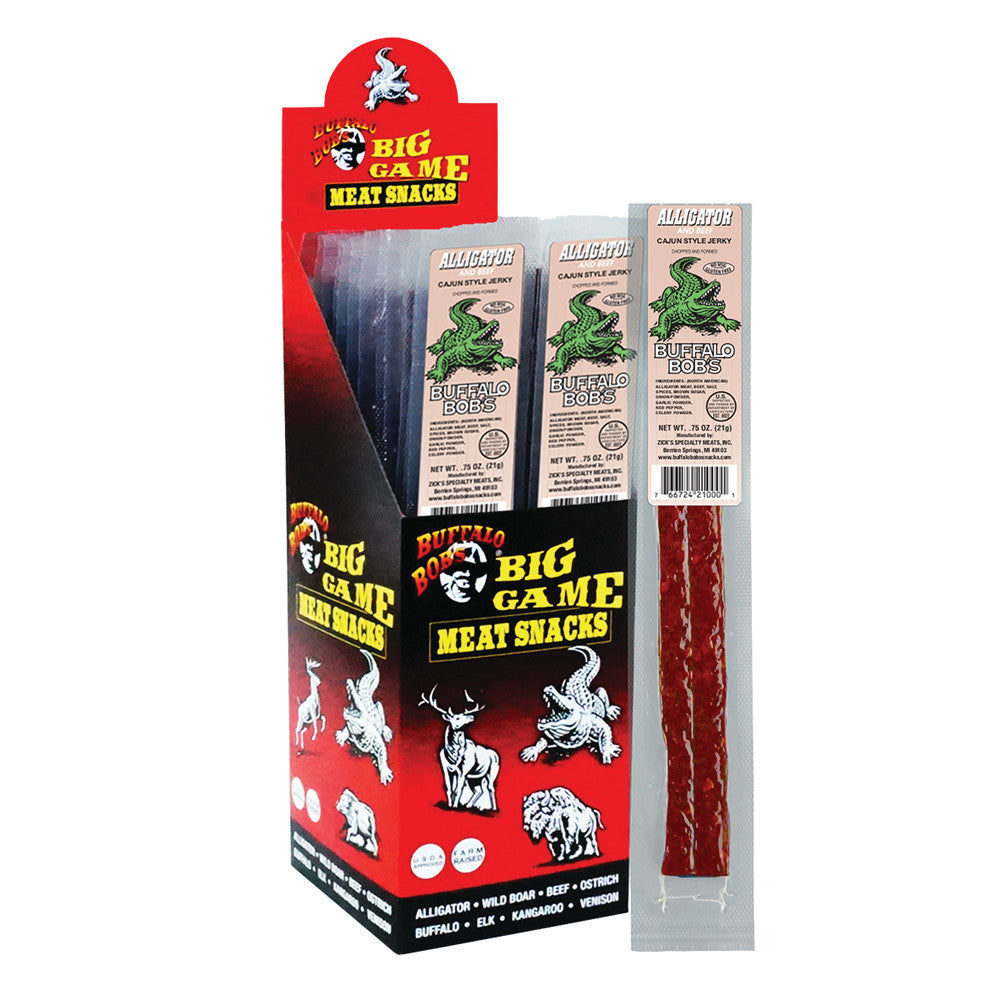 Wholesale Buffalo Bob'S Alligator Cajun Jerky 1 Oz Stick *Fl Dc Only- Bulk