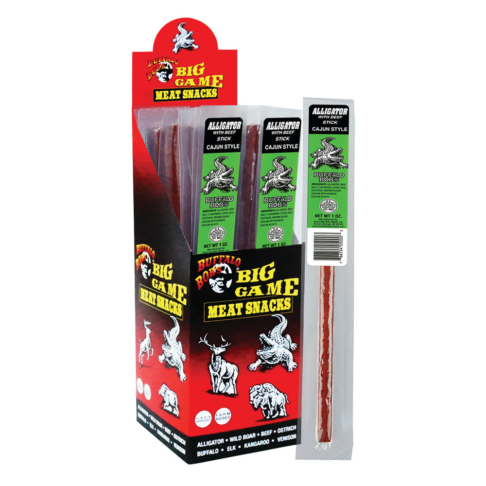 Wholesale Buffalo Bob'S Alligator With Beef Cajun Style Jerky 1 Oz Stick *Fl Dc Only- Bulk