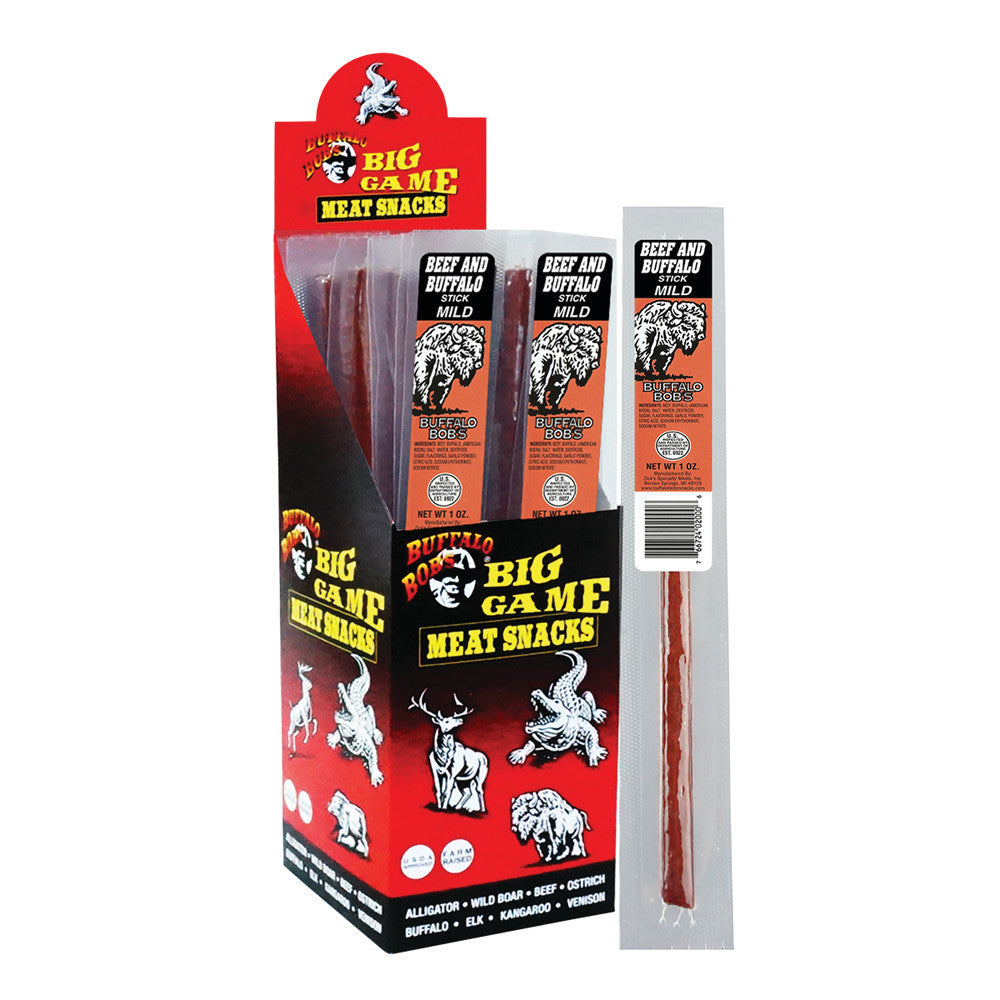 Wholesale Buffalo Bob Buffalo & Beef Jerky 1 Oz Stick *Fl Dc Only- Bulk