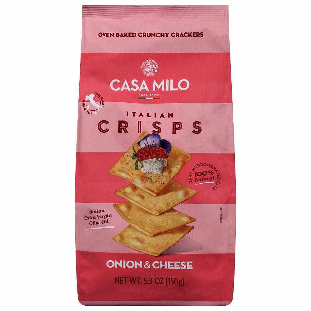 Wholesale Casa Milo Italian Crisps Onion & Cheese 5.3 Oz- Bulk