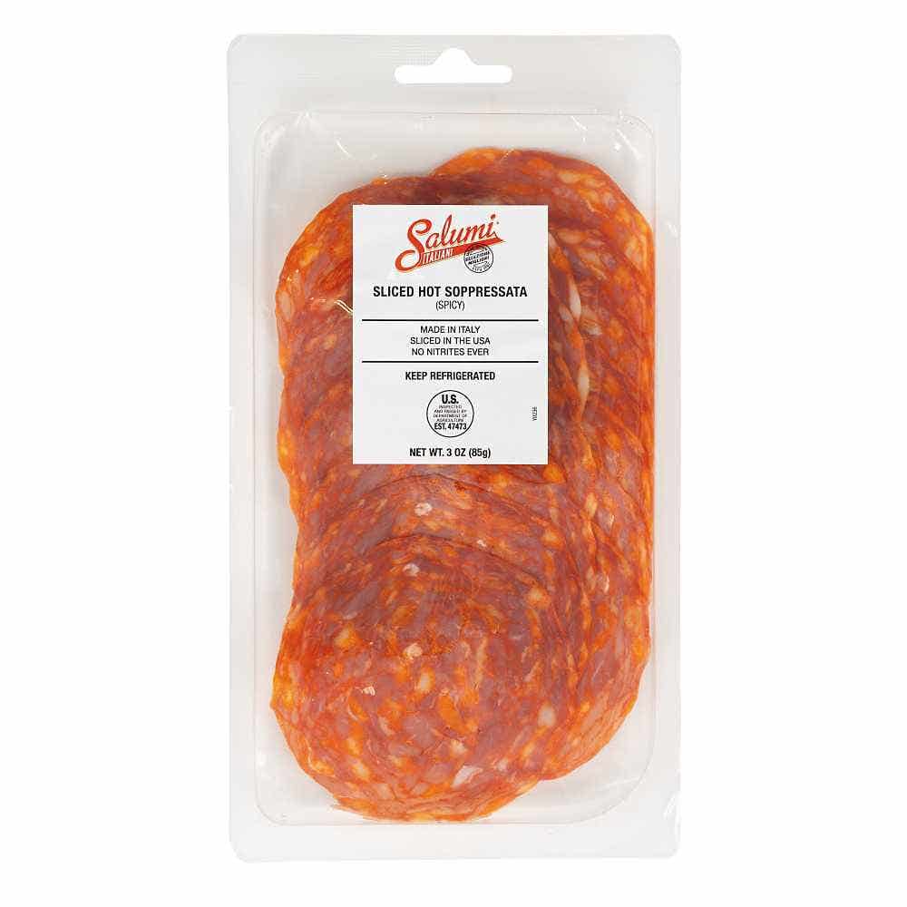 Wholesale Salumi Italiani Hot Soppressata Spicy Salami 3 Oz- Bulk