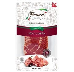 Wholesale Fiorucci Hot Coppa Sliced 4 Oz- Bulk
