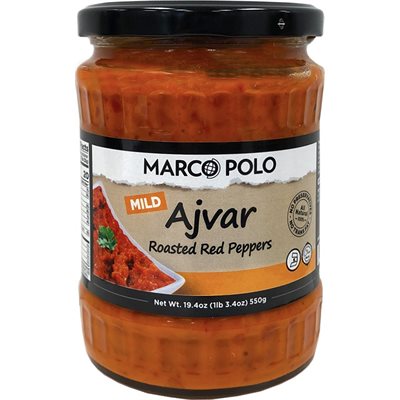 Wholesale Marco Polo Mild Ajvar Red Pepper Spread 19.3Oz (545G) Jar- Bulk