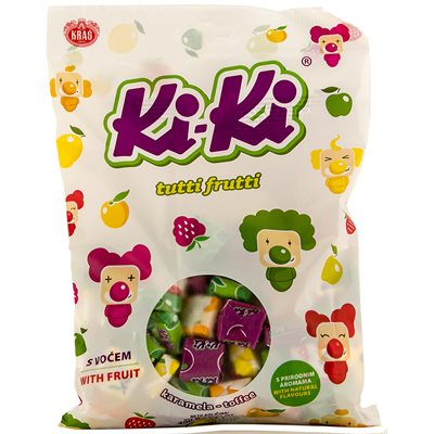 Wholesale Kras KiKi Assorted Fruit Toffee 400G Bag- Bulk