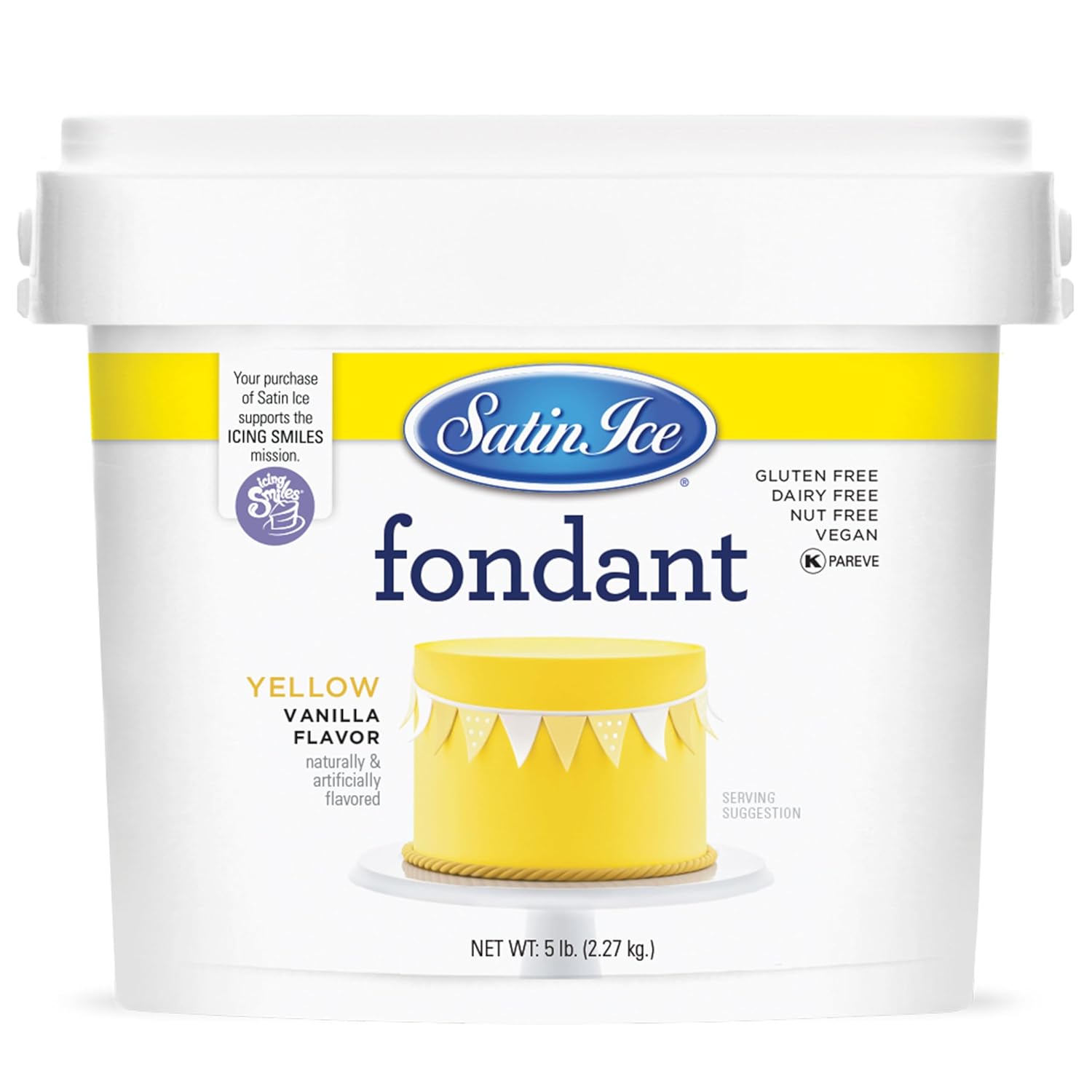 Wholesale Satin Ice Each Yellow Vanilla Fondant- Bulk
