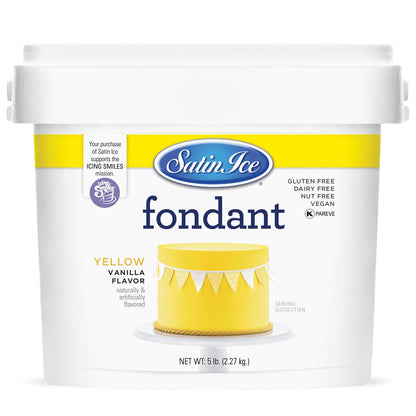Wholesale Satin Ice Each Yellow Vanilla Fondant- Bulk