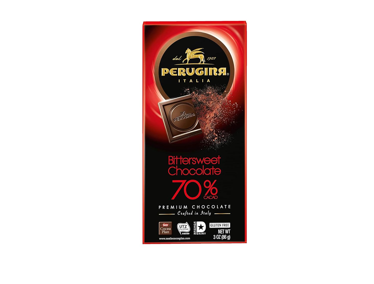 Wholesale Perugina Case 70% Bittersweet Chocolate Bar- Bulk