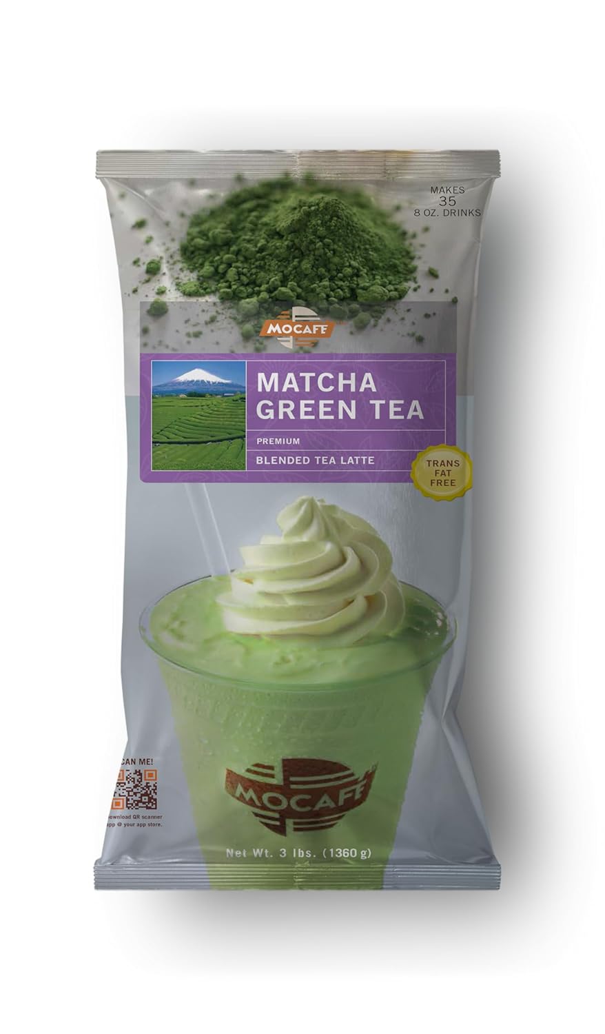 Wholesale Mocafe Green Latter Matcha Tea Mix | 3 lb- Bulk