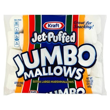 Wholesale Kraft Jet Puffed Jumbo Mallows Extra Large Marshmallows | 1.5 lb- Bulk