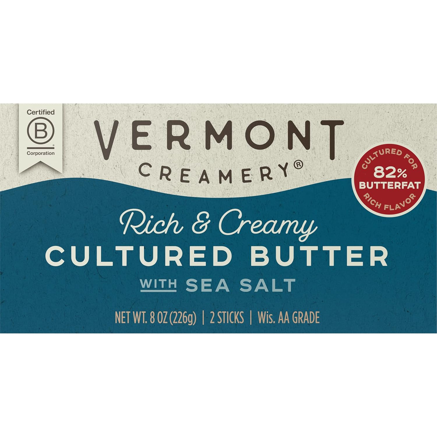 Wholesale 82% Cultured Sticks Sea Salt Butter 8 OZ- Bulk