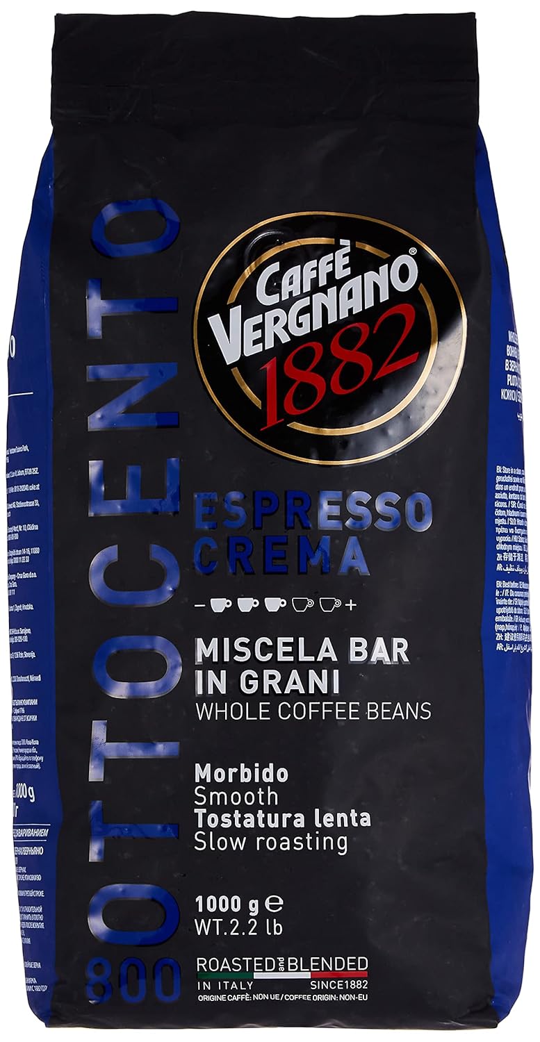 Wholesale Caffe Vergnano Case Crema 800 Espresso Beans- Bulk