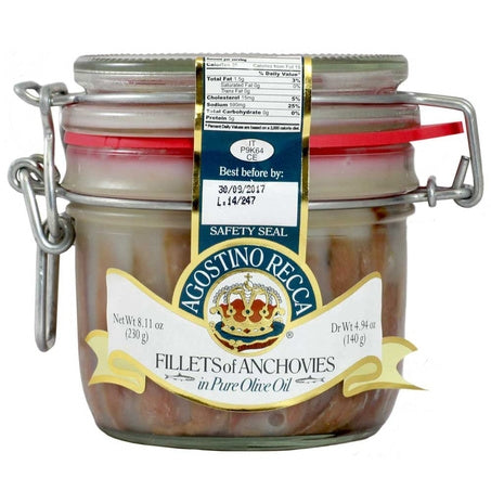 Wholesale Recca Case Anchovies Plain In Jar- Bulk