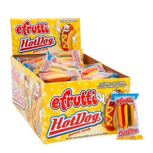 Wholesale Efrutti Mini Gummi Hot Dog 0.32 Oz- Bulk