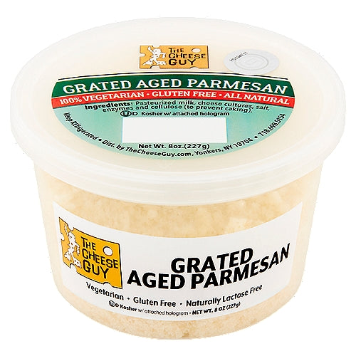 Wholesale The Cheese Guy Grated Aged Parmesan Cheese 8 oz- Bulk