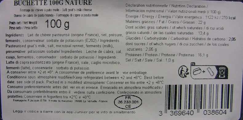Wholesale Buchette Jadore Nature 100G- Bulk