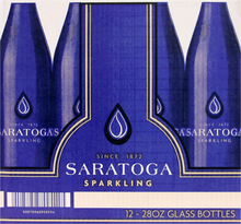 Wholesale Saratoga Water Sparkling In Glass Cobalt Blue Glass- Bulk