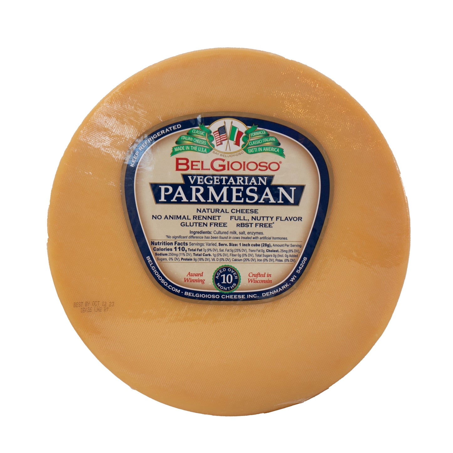 Wholesale Belgioioso Vegetarian Parmesan Cheese 24lb- Bulk
