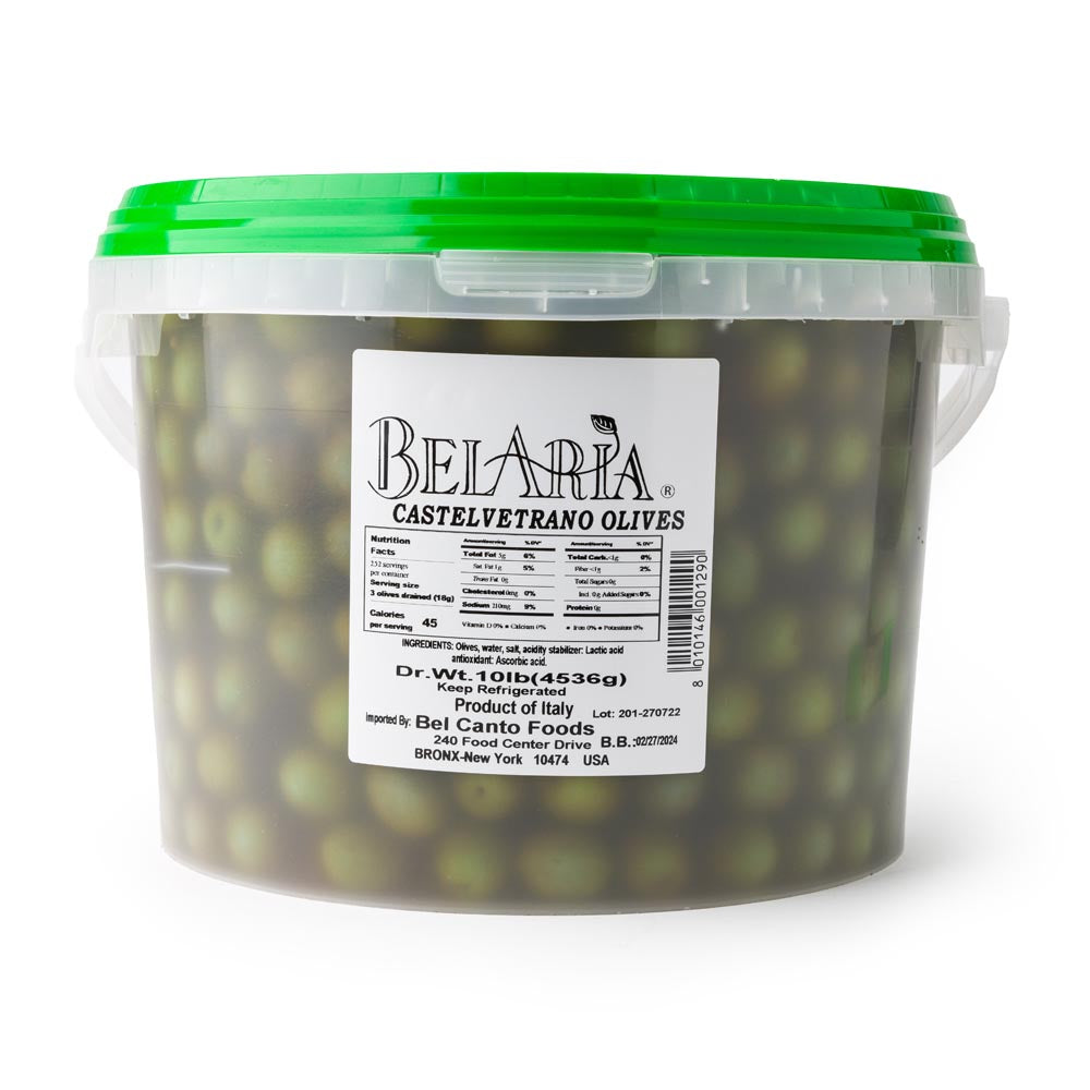 Wholesale BelAria Castelvetrano Olives with Pits 10lb- Bulk