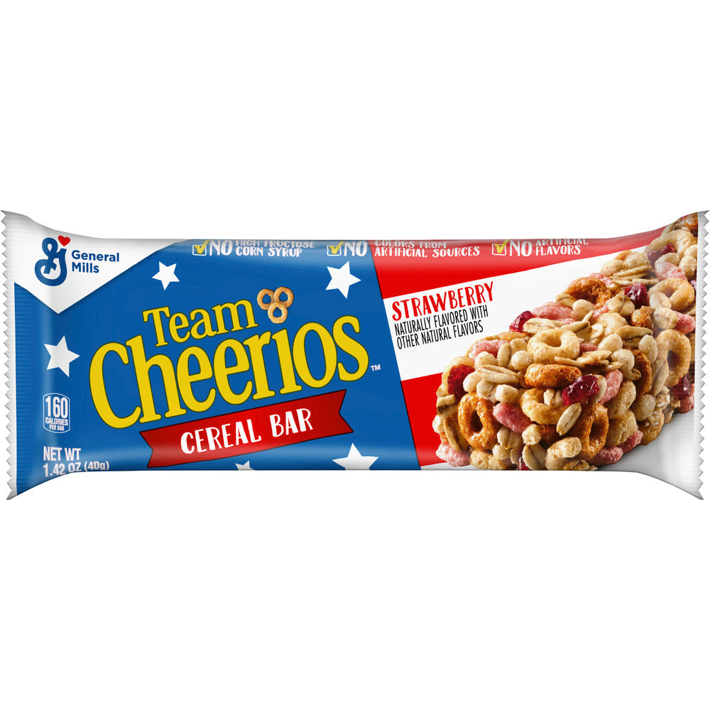 Wholesale General Mills Cheerios Strawberry Cereal Bars | 1.42 oz- Bulk