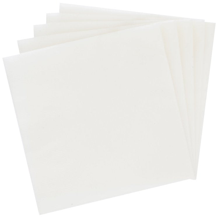 Wholesale Monogram NAPKIN, BEVERAGE WHITE 10X10 2 PLY PAPER- Bulk