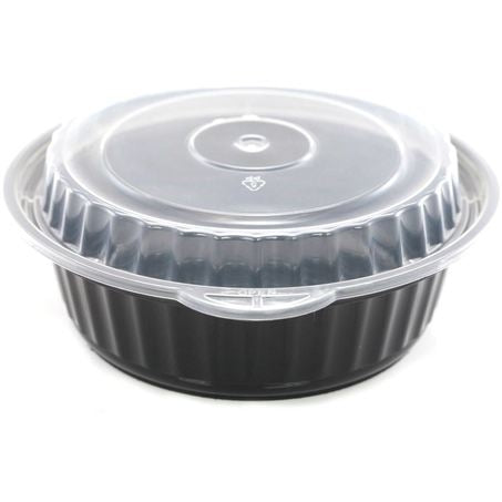 Wholesale BoxNCase Case 6In 16Oz Black Micro Container- Bulk
