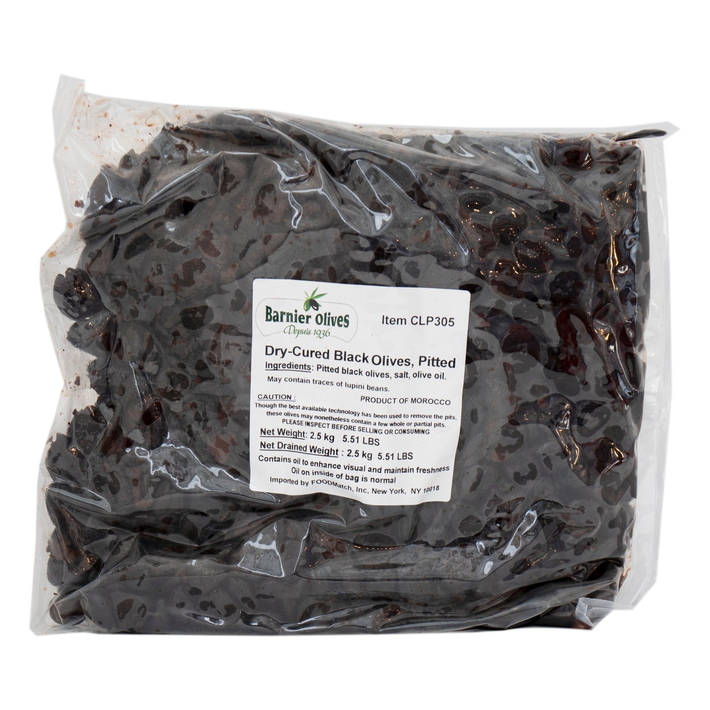 Wholesale Barnier Pitted Black Cured Olives 5.5lb- Bulk