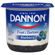 Wholesale Dannon Case Blueberry Fruit On The Bottom Yogurt- Bulk