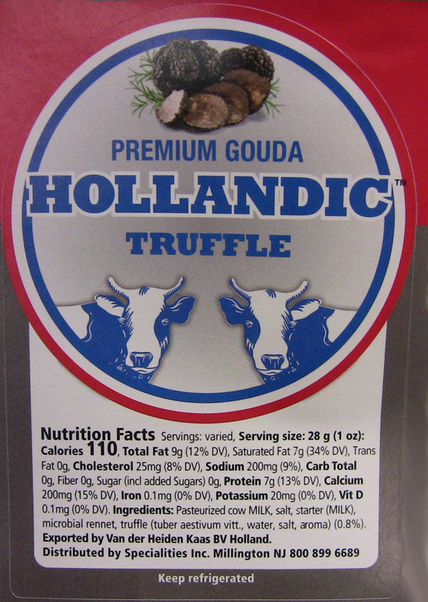 Wholesale Hollandic Gouda W/ Truffle- Bulk