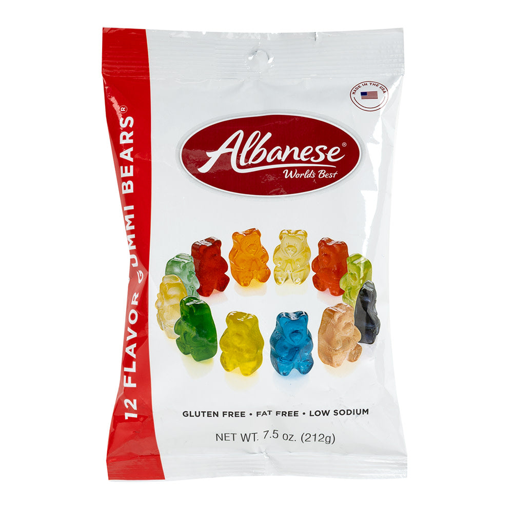 Wholesale Albanese 12 Flavor Gummi Bears 7.5 Oz Peg Bag *Sf Dc Only*- Bulk