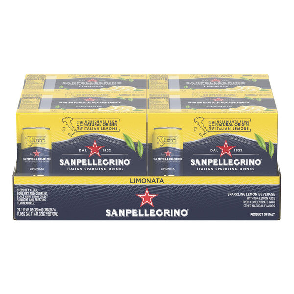 Wholesale Water Sparkling Lemon Sleek Can 330 Milliliter- Bulk