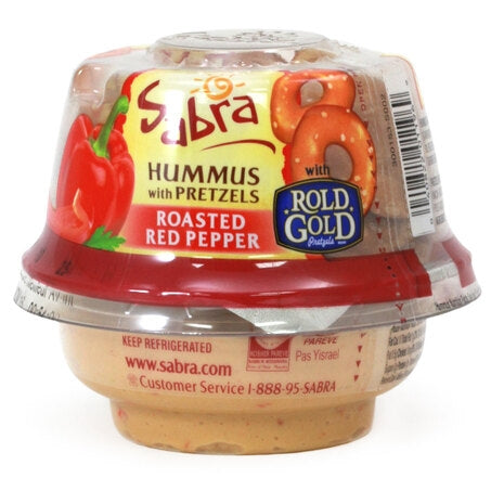 Wholesale Sabra * Roasted Red Pepper Hummus With Pretzels | 4.3 oz- Bulk