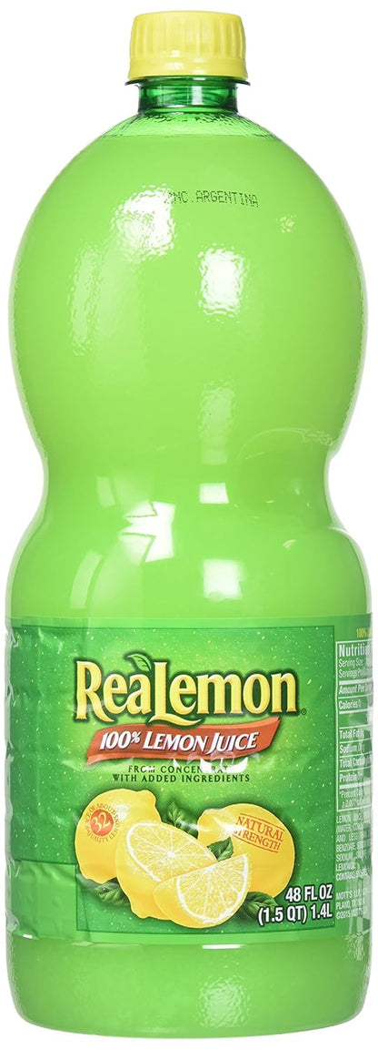 Wholesale Real Lemon Case * Reconstituted Lemon Juice 48Oz- Bulk
