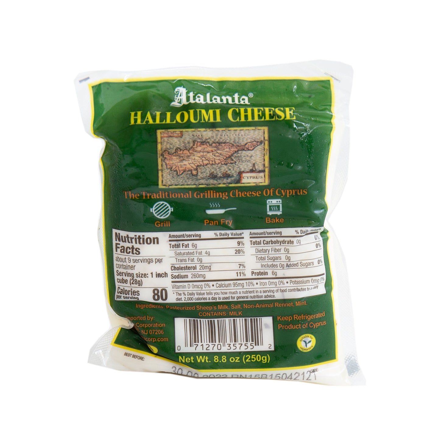 Wholesale Atalanta Halloumi Cheese 8.8oz- Bulk