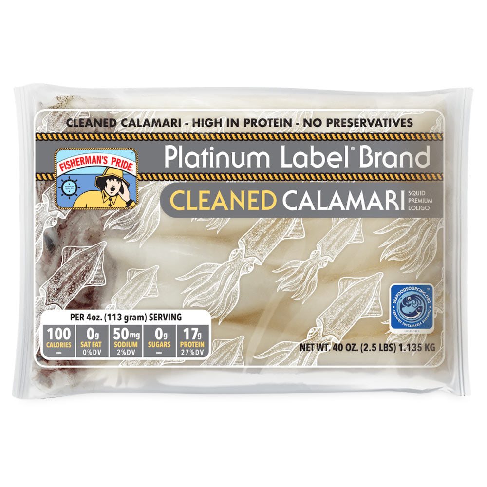 Wholesale Platinum Case Calamari Tubes Only 4-6 Loligo Frozen Usa- Bulk